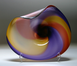 Wave Bowl amethyst coral goldtopaz