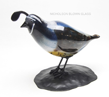 Quail Nicholson Blown Glass