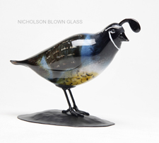 Quail Nicholson Blown Glass