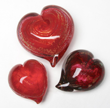 Hearts Nicholson Blown Glass