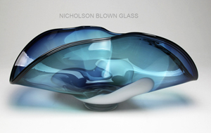 Nicholson Blown Glass Wave Vessel