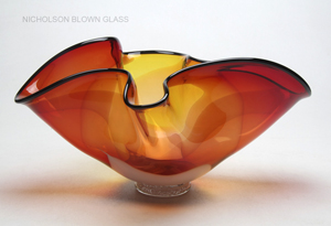 Wave Vessel Nicholson Blown Glass