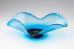 Aqua Dichroic Bowl Nicholson Blown Glass