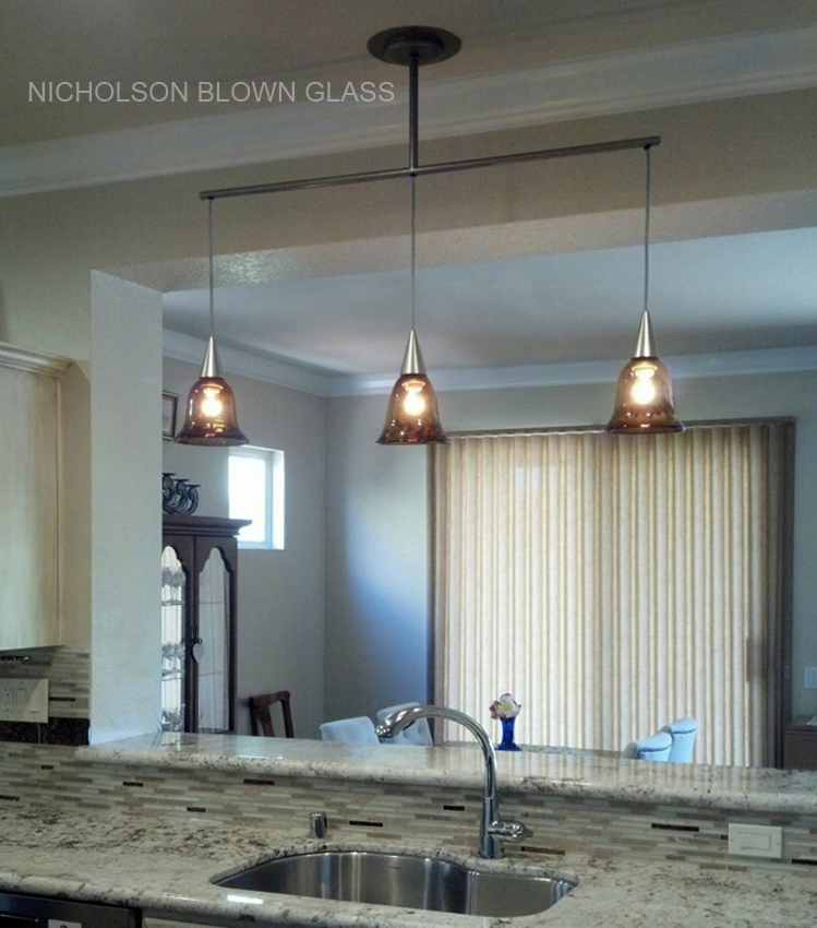 Nicholson N Glass Pendant Lighting - Dichroic Pendant Light